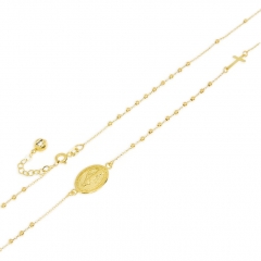 Złoty łańcuszek Różaniec z Cudownym medalikeim pr.585